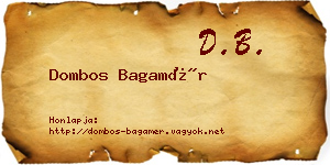 Dombos Bagamér névjegykártya